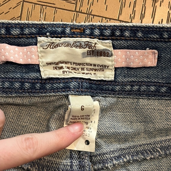 Abercrombie & Fitch Distressed Blue Mini Skirt - Picture 2 of 3